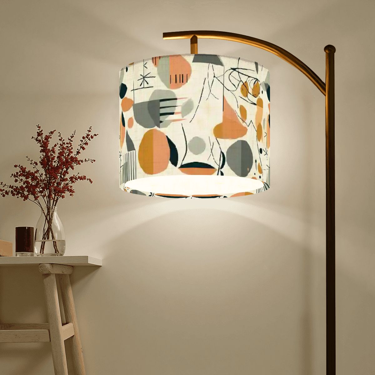 Modern Danish Scandinavian Abstract Designed Mid Century Modern Arc Floor Lamp - Mid Century Modern Gal