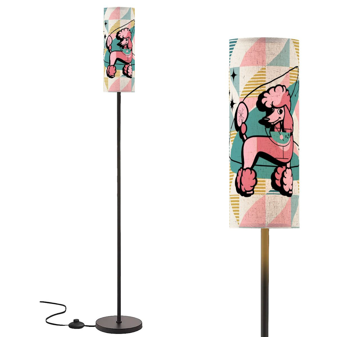 Mid Century Modern 50s Poodle Retro Floor Lamp - Mid Century Modern Gal