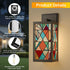 Faux Stained Glass Modern Patio Wall Light - Mid Century Modern Gal
