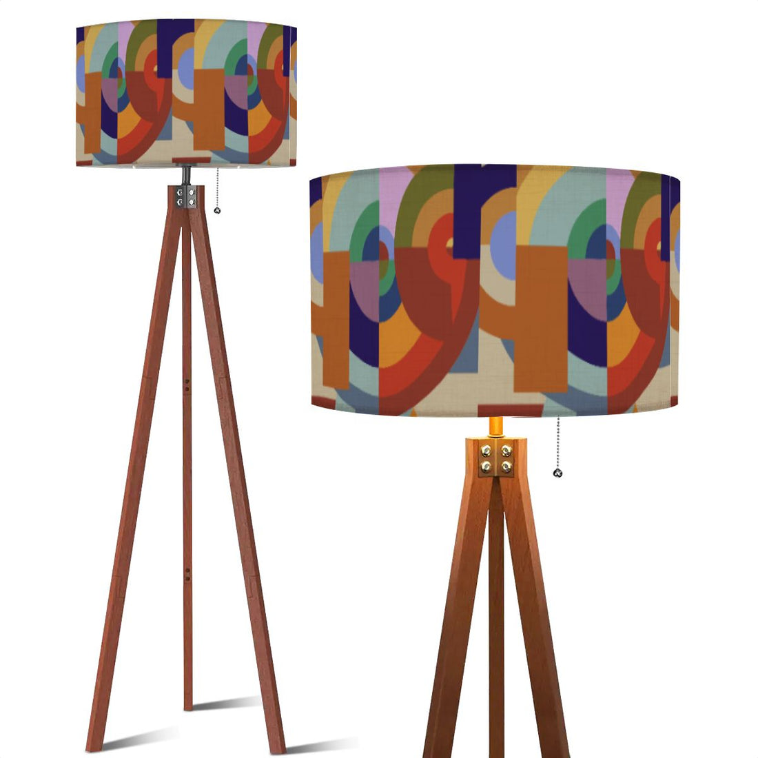 Mid Century Modern Geometric Mid Mod Retro Tripod Floor Lamp - Mid Century Modern Gal