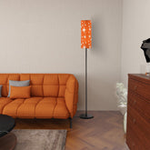 Atomic Sinatra Orange Starburst Mid Century Modern Floor Lamp - Mid Century Modern Gal