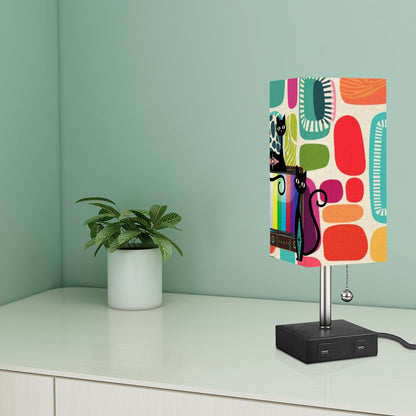 Atomic Cat Mid Century Modern Amoeba Designed Night Table, Office Lamp - Mid Century Modern Gal