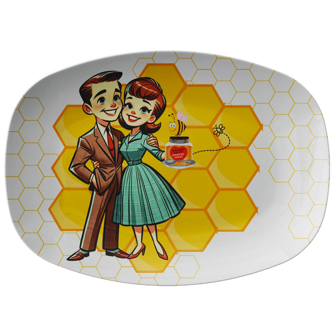 Mid Century Modern 50s Couple, Funny Kitschy Love, Vintage Valentine Gifts For Her Kitchenware default