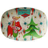 Mid Century Modern Christmas Party Platter, Franciscan Starburst, 50&