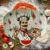 Pizza Platter, Chef& Mid Century Modern Gal