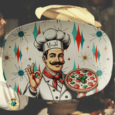 Pizza Platter, Chef& Mid Century Modern Gal