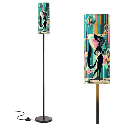 Atomic Cat Martini Mid Century Modern Barware Sexy Atomic Cat MCM Floor Lamp - Mid Century Modern Gal
