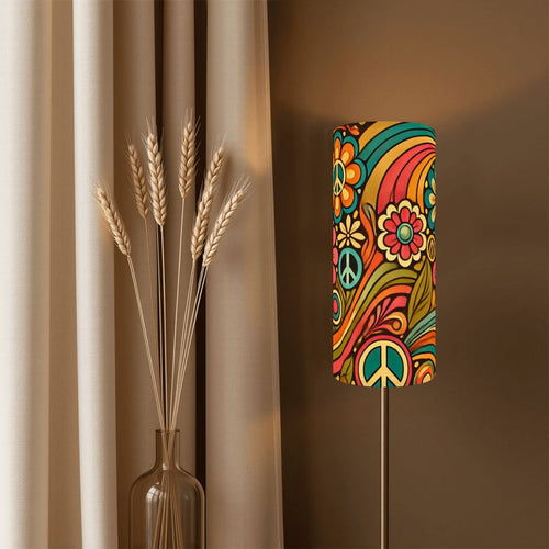 70s Style Hippie Retro Groovy Lamp Shade ONLY - For Slim Floor Lamps Only - Mid Century Modern Gal
