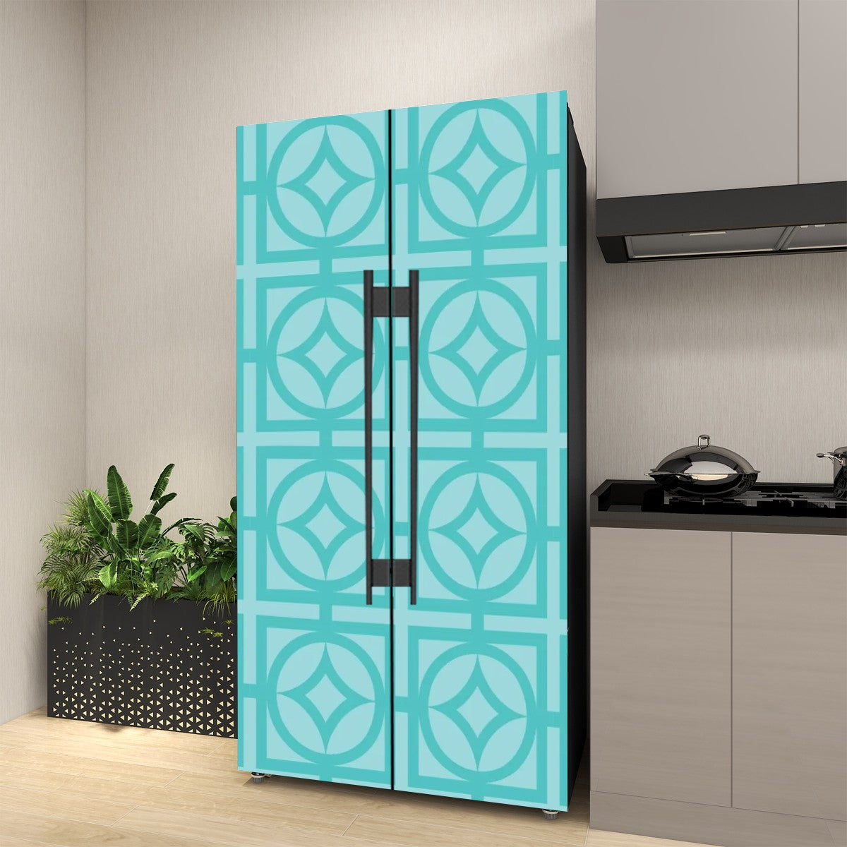 Mid Century Modern Breeze Block Mid Mod Palm Springs Cali Style Fridge Decals - Mid Century Modern Gal