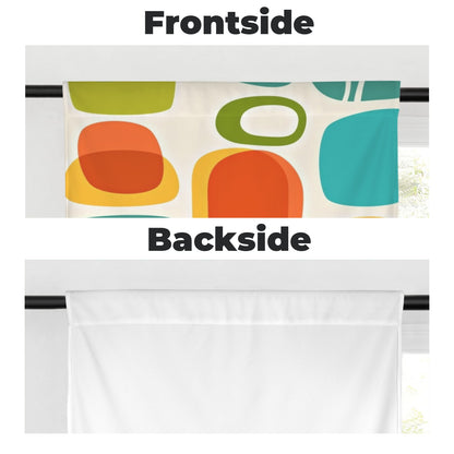 Mid Century Modern Amoeba Cafe Window Curtains - Mid Century Modern Gal