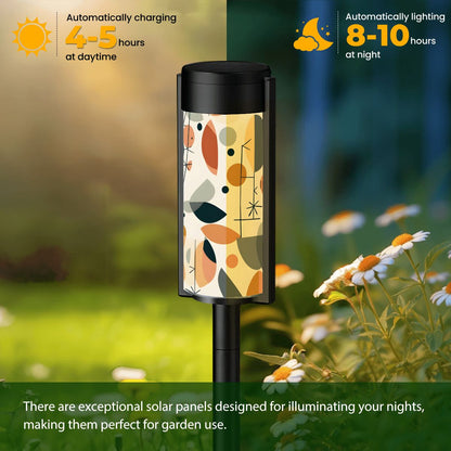 Mid Mod Retro Scandinavian Geometric MCM Outdoor Garden Solar Lights - Mid Century Modern Gal