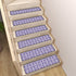 Art Deco Stair Tread Carpets |Lavender Purple Mid Century Modern Style Non Slip Carpet for Stairs Treads - Mid Century Modern Gal