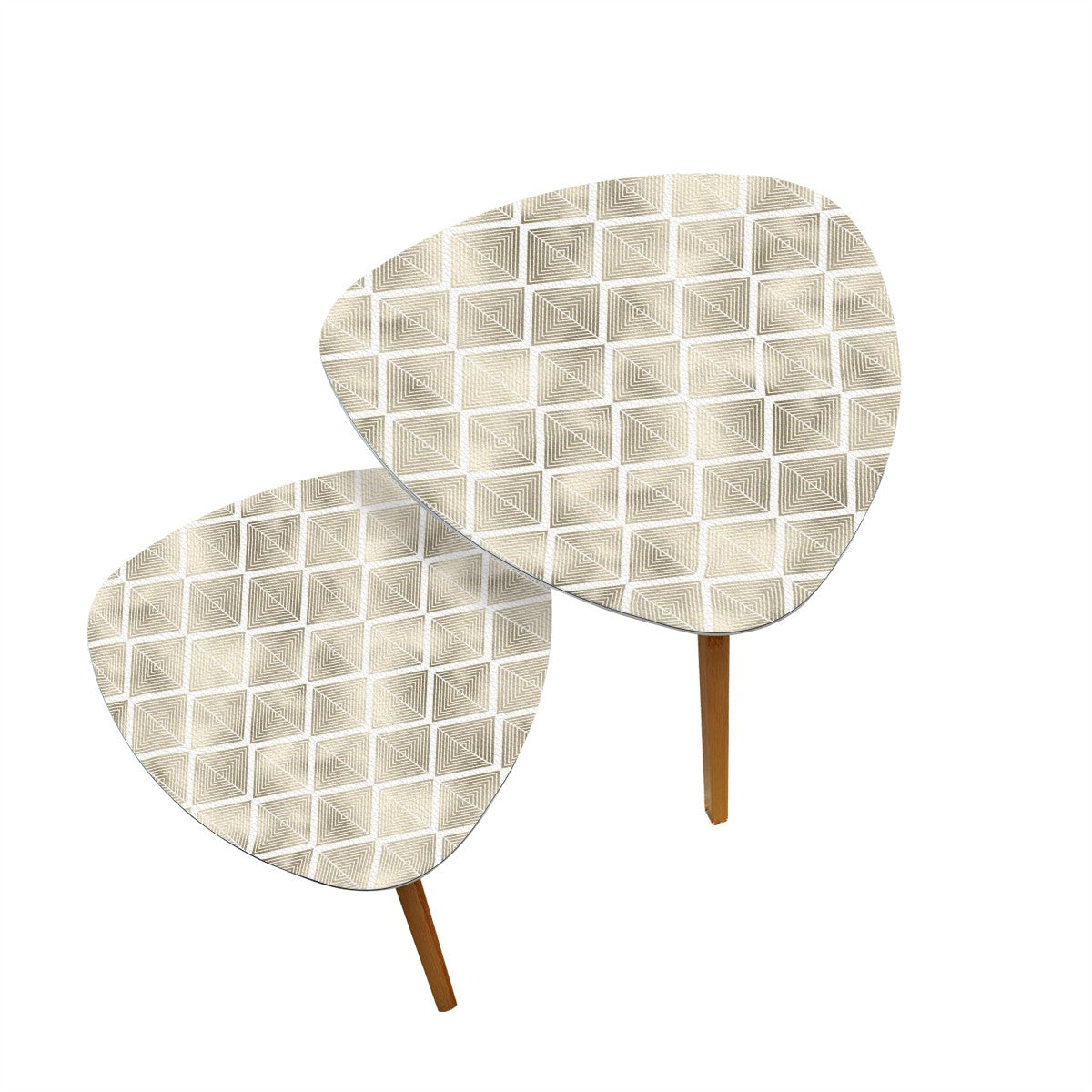 Art Deco Designed Mid Century Modern Nesting Tables, Side Tables MCM Furniture - Mid Century Modern Gal
