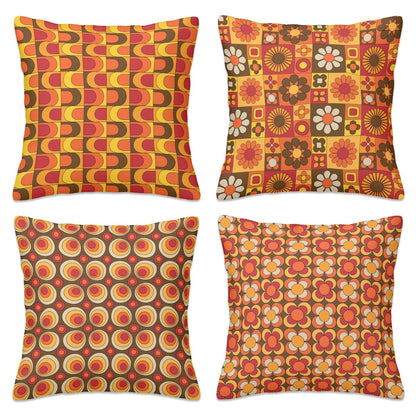 Mid Mod Retro 70s Groovy Designed Mod Pillow Covers ONLY - Mid Century Modern Gal