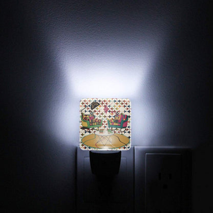 Kitschy Cute Atomic Reading Cats, Scandi Designed Retro LED Night Light Set of 2 - Mid Century Modern Gal