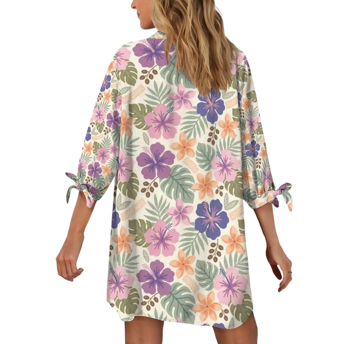 Retro Tropical Tiki Summer, Hawaiian Hibiscus Purple Women&