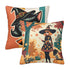 Mid Century Modern Halloween Atomic Cat Kitschy Witch Fall, Halloween Seasonal Pillow Covers - Mid Century Modern Gal