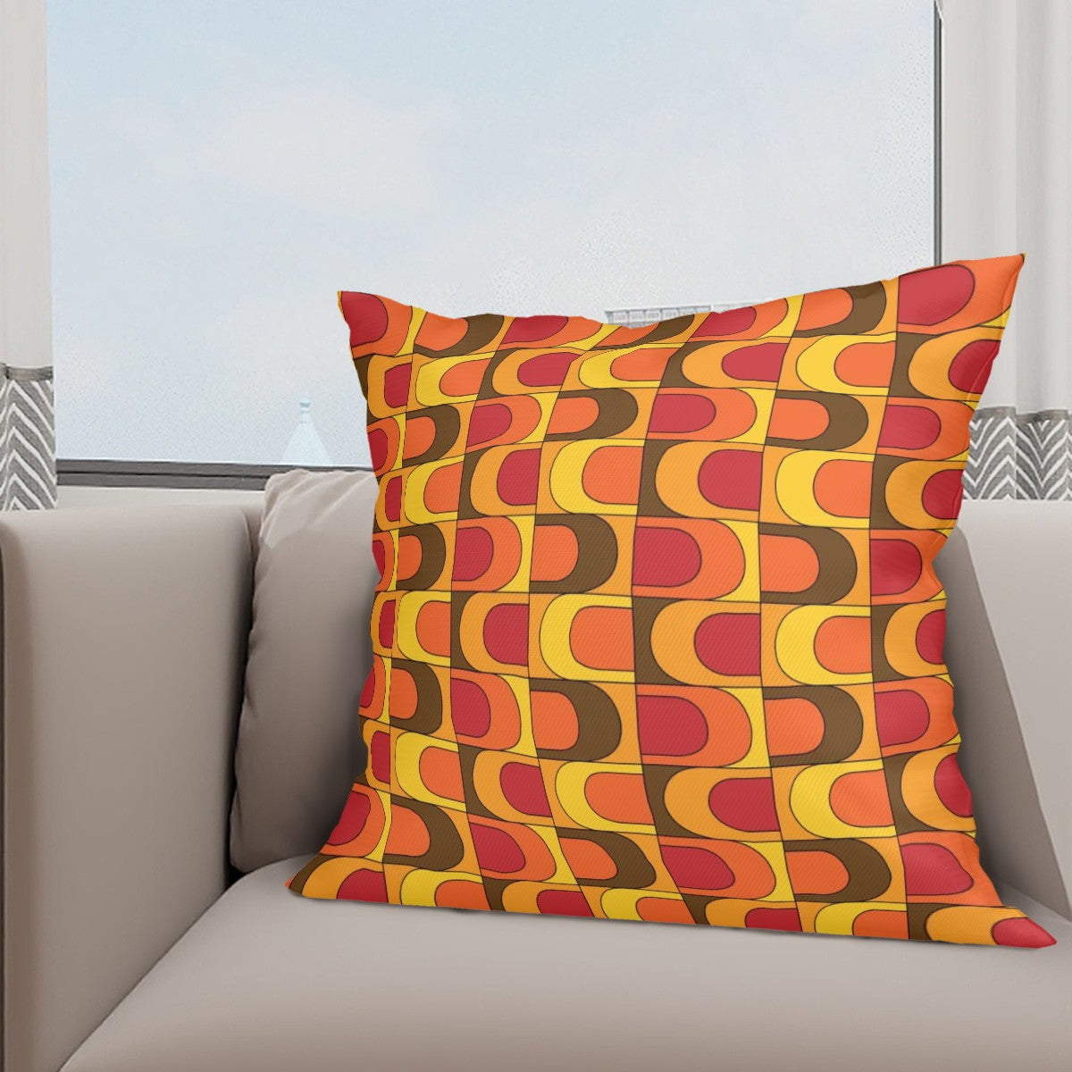 Mid Mod Retro 70s Groovy Designed Mod Pillow Covers ONLY - Mid Century Modern Gal