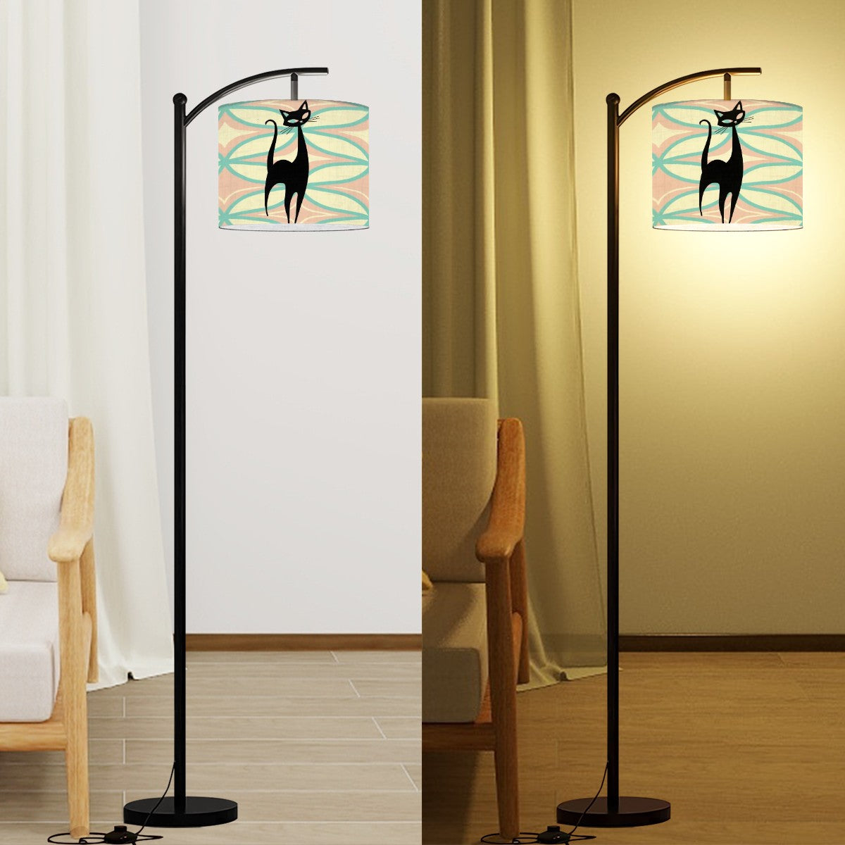 Mid Century Modern Sexy Sexton Atomic Arc Floor Lamp - Mid Century Modern Gal