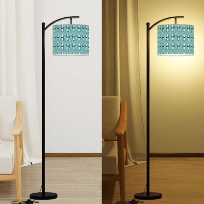 Mid Century Modern Martini Shaker Designed Aqua Blue Retro Lamp SHADE ONLY - For Arc Floor Lamps Only - Mid Century Modern Gal