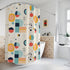 Mid Mod Bauhaus Retro Geometric Abstract Designed Shower Curtain - Mid Century Modern Gal