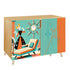 Mid Mod Retro Gal, Dance Like No One is Watching Kitschy Mod Sideboard Credenza Storage Cabinet - Mid Century Modern Gal