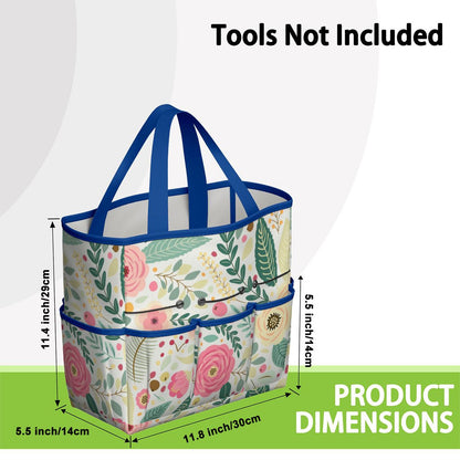 Floral Pink Mid Century Modern Garden Tool Bag