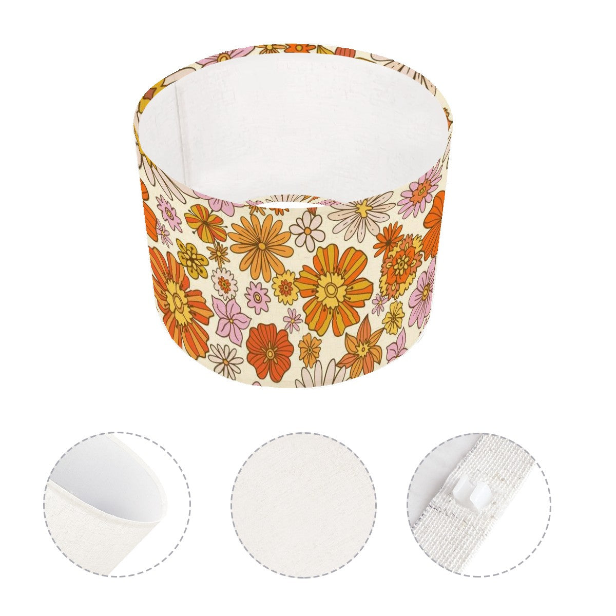 Flower Power Groovy 70s Lamp Shade ONLY