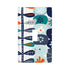 Modern Danish Scandinavian Floral Designed Blue, Teal, Orange White Switch Cover 1-Gang 1 Toggle - Mid Century Modern Gal