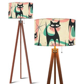 Atomic Kitschy Cat Mid Century Modern Tripod Lamp - Mid Century Modern Gal