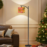 Flower Power Groovy Retro Mod Floral 70s Designed Arc Floor Lamp - Mid Century Modern Gal