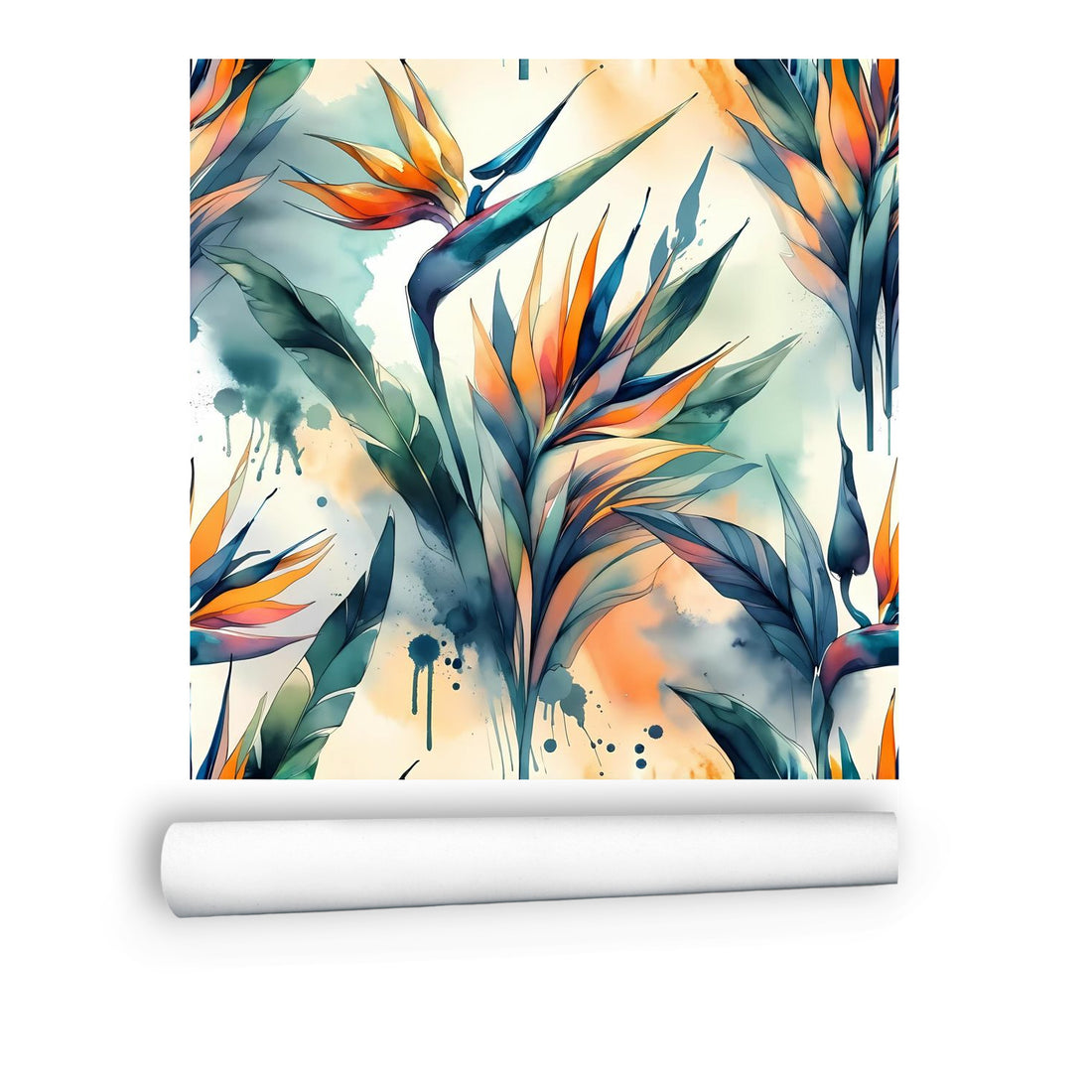 Birds Of Paradise Tropical Polynesian Watercolor Wall Murals