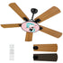 Pink Boomerang Atomic Cat Retr0 Mid Century Modern Ceiling Fan With Light - Mid Century Modern Gal