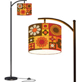 Retro 70s Floor Lamp, Mid Mod Flower Power Arc MCM Home Decor Office, Livingroom Bedroom Lighting - Mid Century Modern Gal