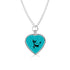 Mid Century Mod Atomic Cat Teal Blue Retro Sentimental Piece Pet Ashes Necklace - Mid Century Modern Gal