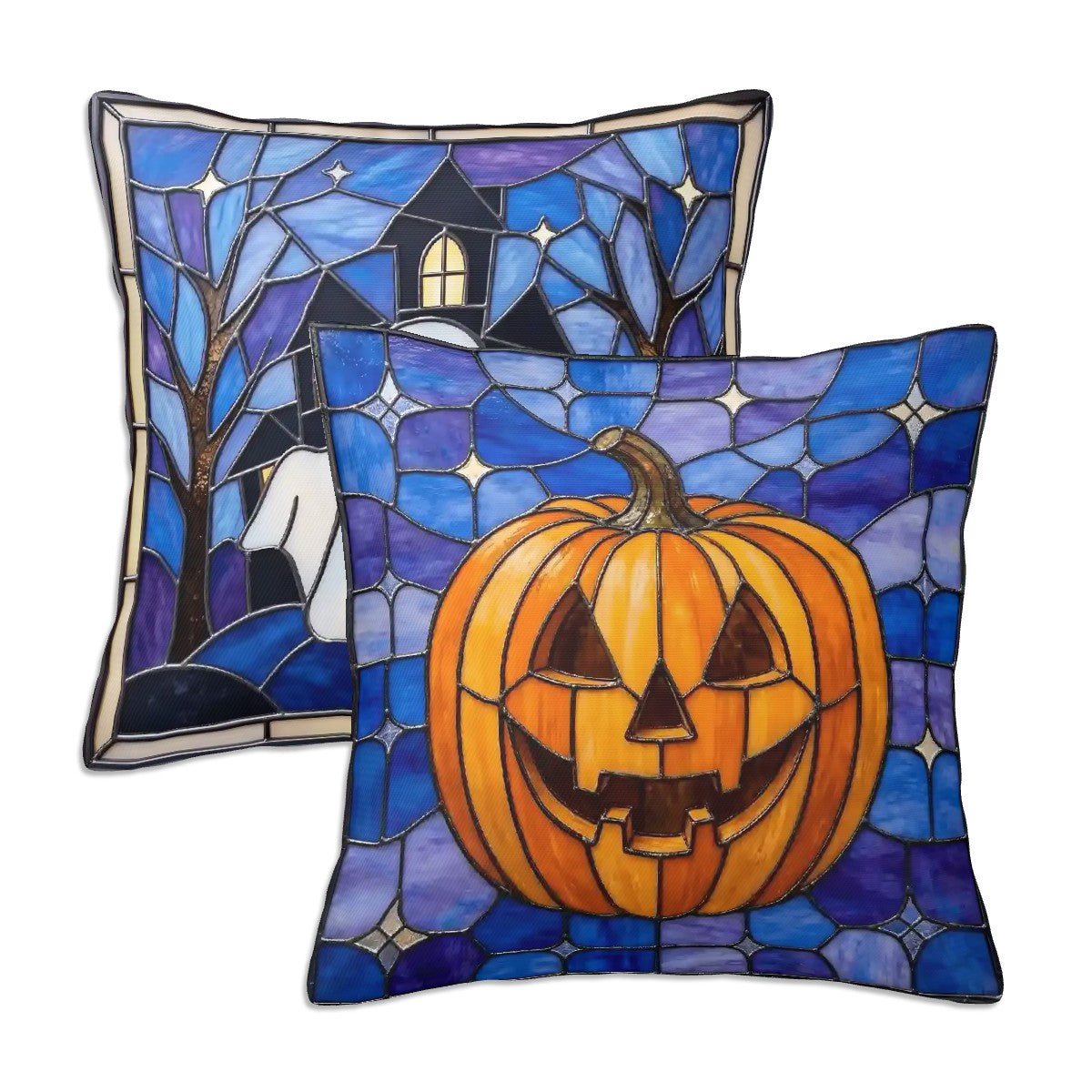 Halloween Stained Glass Style Jack-o&