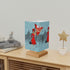 Mid Century Modern Christmas Table Lamp, Kitschy Joy To The World Mod Gal In City Square Table Lamp - Mid Century Modern Gal