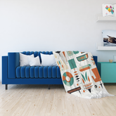 Mid Century Modern Minimalist Mod Designed Minky Blanket - Mid Century Modern Gal