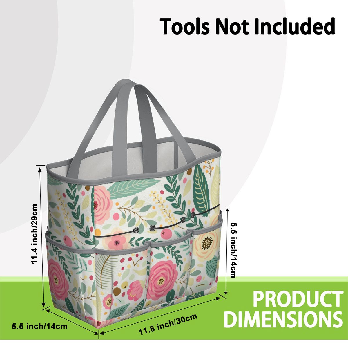 Floral Pink Mid Century Modern Garden Tool Bag - Mid Century Modern Gal