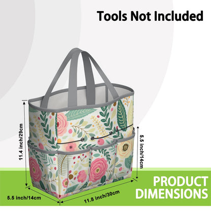 Floral Pink Mid Century Modern Garden Tool Bag - Mid Century Modern Gal