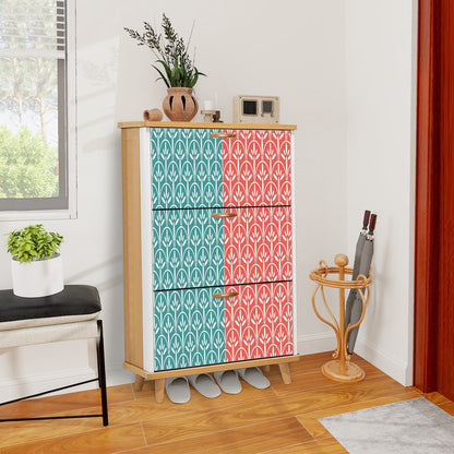 Art Deco Modern Shoe Storage Cabinet | Stylish &amp; Functional Entryway Organizer - Mid Century Modern Gal