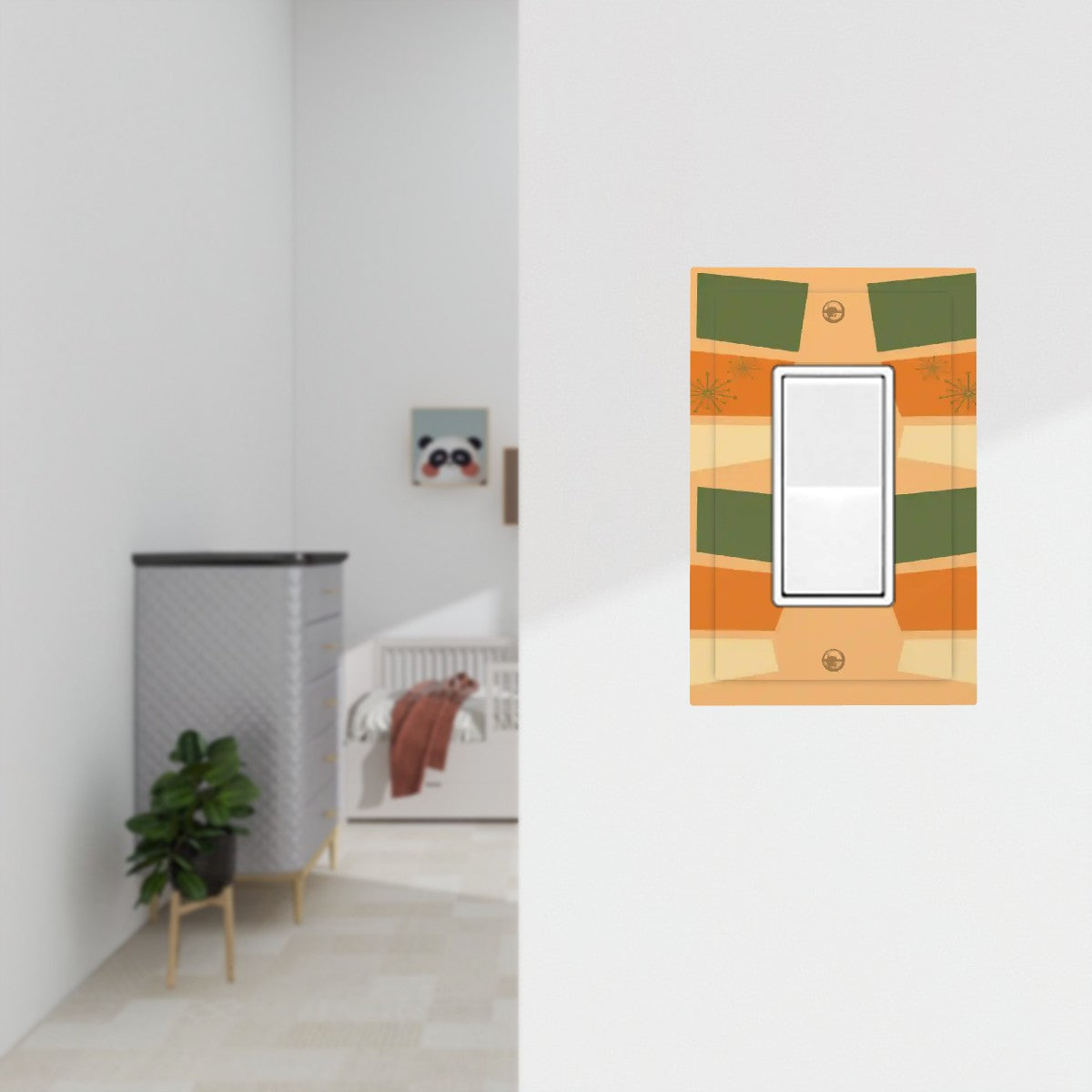 Mid Century Modern Single Toggle MCM Wall Plate - Mid Century Modern Gal
