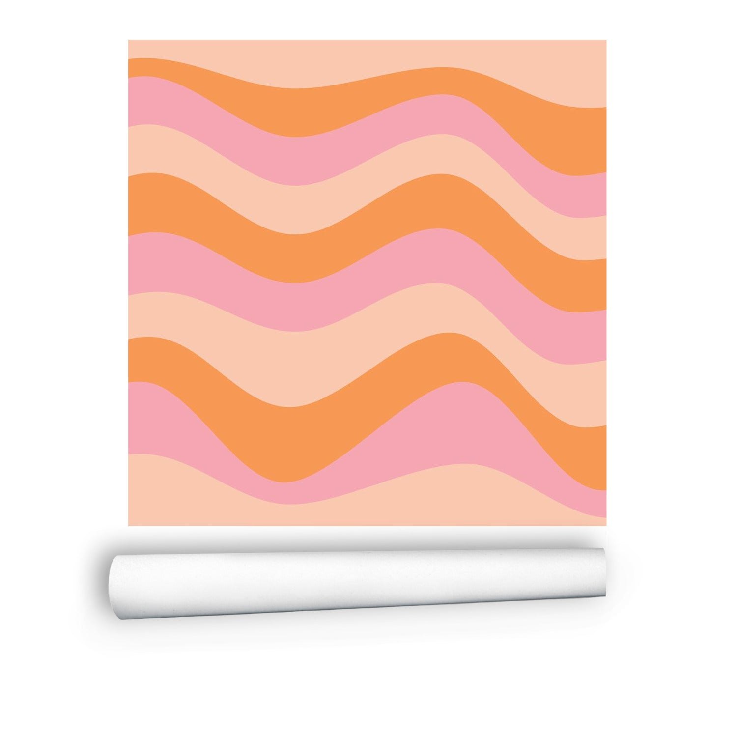 Sample Wall Paper, Pink, Orange Groovy Mod Wall Murals