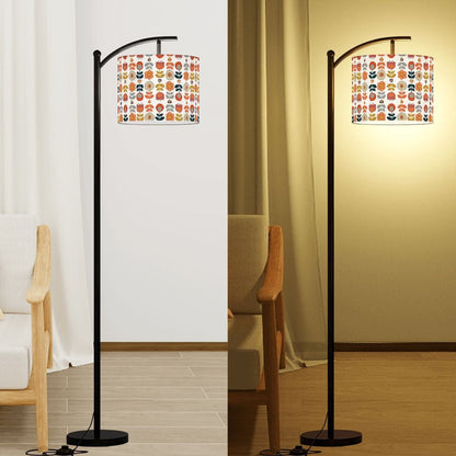 Mid Mod Scandinavian Modern Danish Floral Retro Lamp SHADE ONLY - For Arc Floor Lamps Only - Mid Century Modern Gal