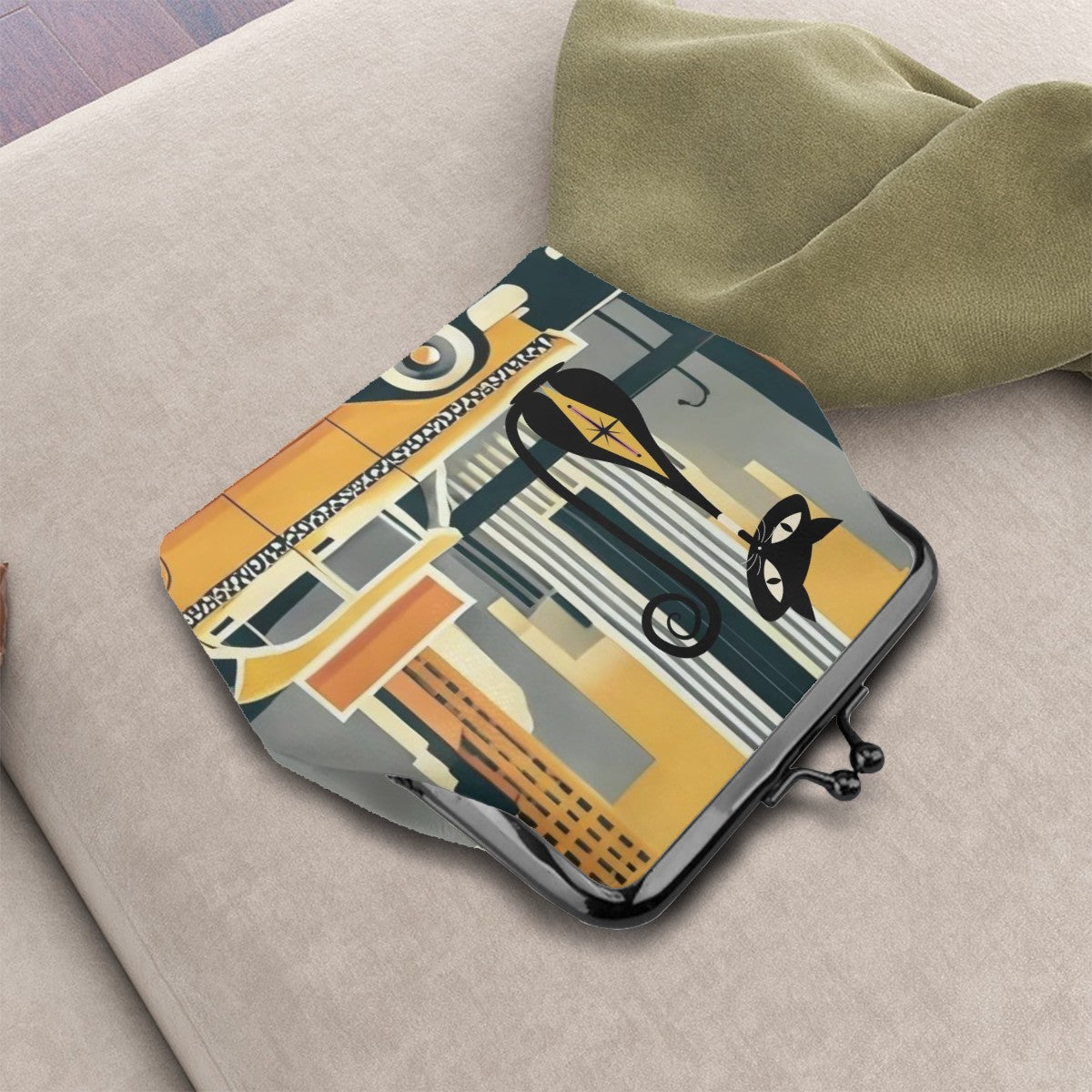 New York New York Atomic Kitschy Cat Coin Purse - Mid Century Modern Gal