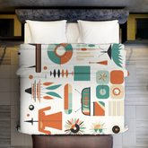 Mid Century Modern Minimalist Mod Designed Minky Blanket - Mid Century Modern Gal
