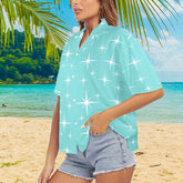 Mid Mod Atomic Aqua Starburt Summer Vibe Women&