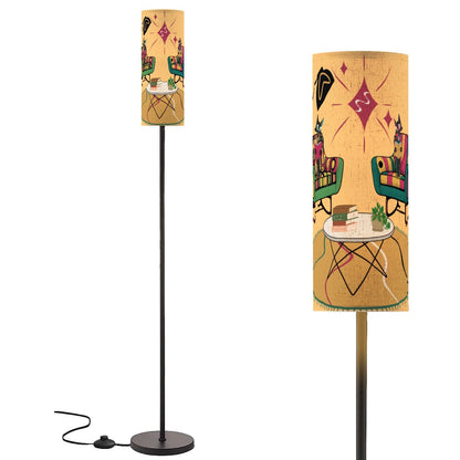Mid Century Modern Floor Lamp, Reading Lamp Kitschy Cats, Book Lover, Book Club Gal, MCM Library Office Lamp - Mid Century Modern Gal