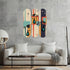 Mid Century Modern Wood Wall Art, Atomic Cat, Kitschy Quirky Oblong Panels - Mid Century Modern Gal