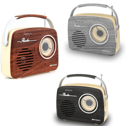 Wholesale Emerson Portable Retro Radio with Rechargeable Battery